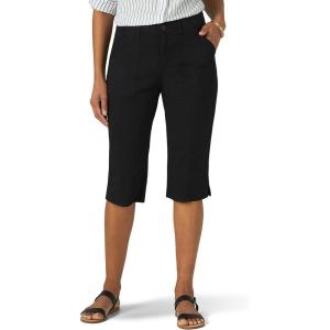 Lee Womens Ultra Lux Comfort with Flex-to-go Utility Skimmer Capri Pant(Black)