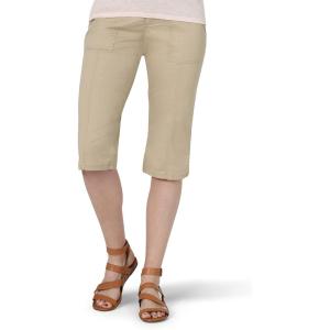 Lee Womens Ultra Lux Comfort with Flex-to-go Utility Skimmer Capri Pant(Safari)