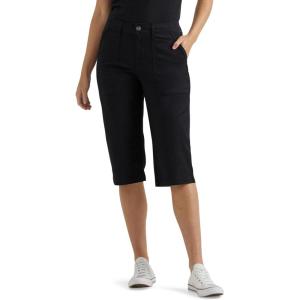 Lee Womens Ultra Lux Comfort with Flex-to-go Utility Skimmer Capri Pant(Union-all Black)