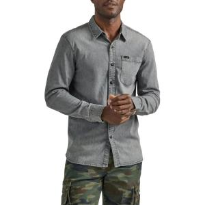 Lee mens All Purpose Classic Fit Long Sleeve Shirt(Gray Denim)