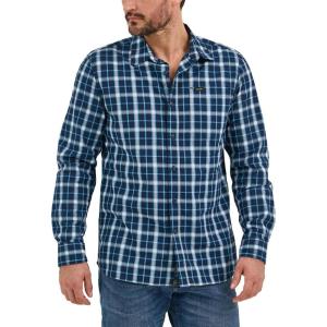 Lee mens All Purpose Classic Fit Long Sleeve Shirt(Rivet Navy Plaid)