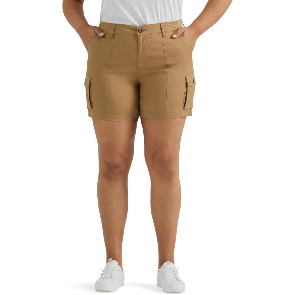 imageLee Womens Ultra Lux Comfort with Flextogo Cargo ShortSettler Tan