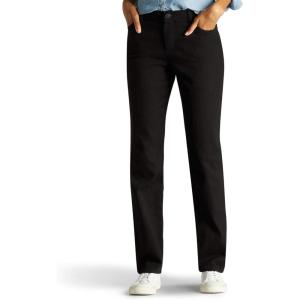 Lee Women’s Instantly Slims Classic Relaxed Fit Monroe Straight Leg Jean(Black)
