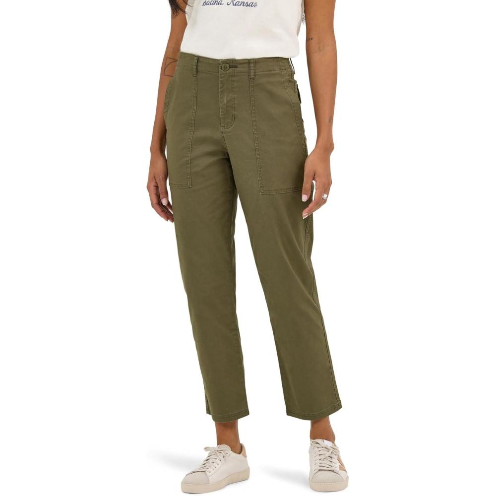 imageLee Womens Legendary 26 Utility Crop PantOlive Night