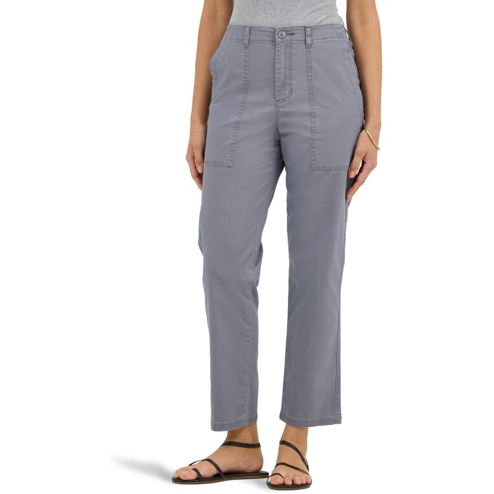 imageLee Womens Legendary 26 Utility Crop PantStormy Gray