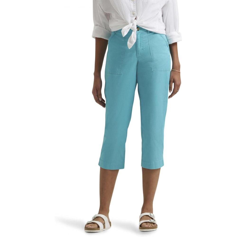 imageLee Womens Ultra Lux Comfort with Flextogo Utility Capri PantBay Blue
