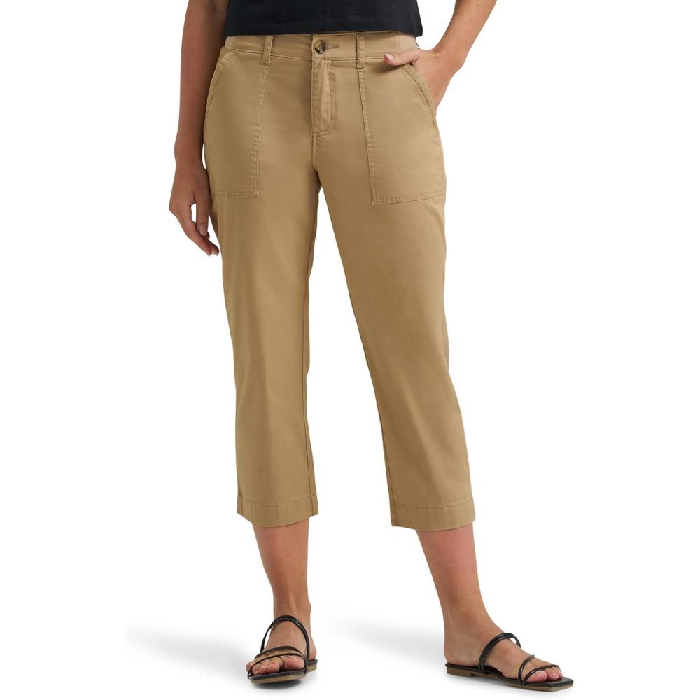 imageLee Womens Ultra Lux Comfort with Flextogo Utility Capri PantWheat