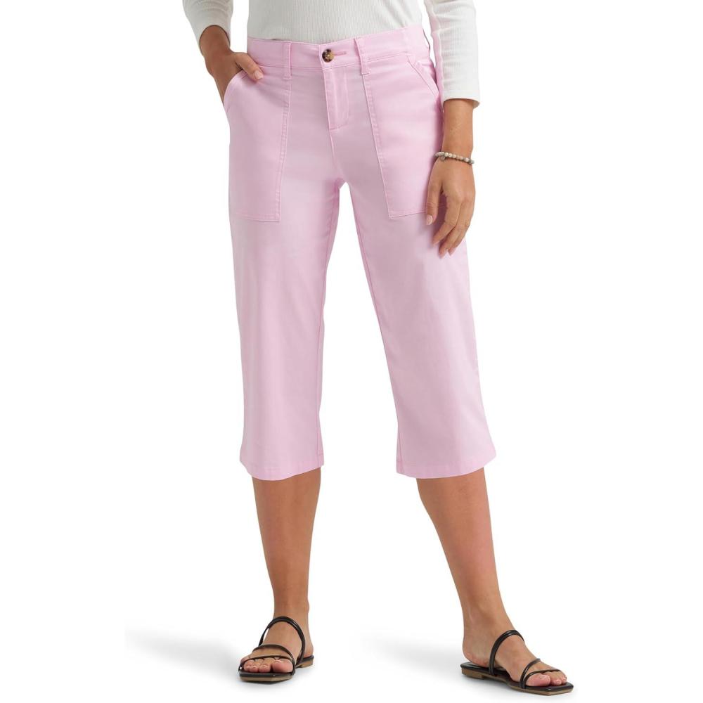 imageLee Womens Ultra Lux Comfort with Flextogo Utility Skimmer Capri PantKaty Pink