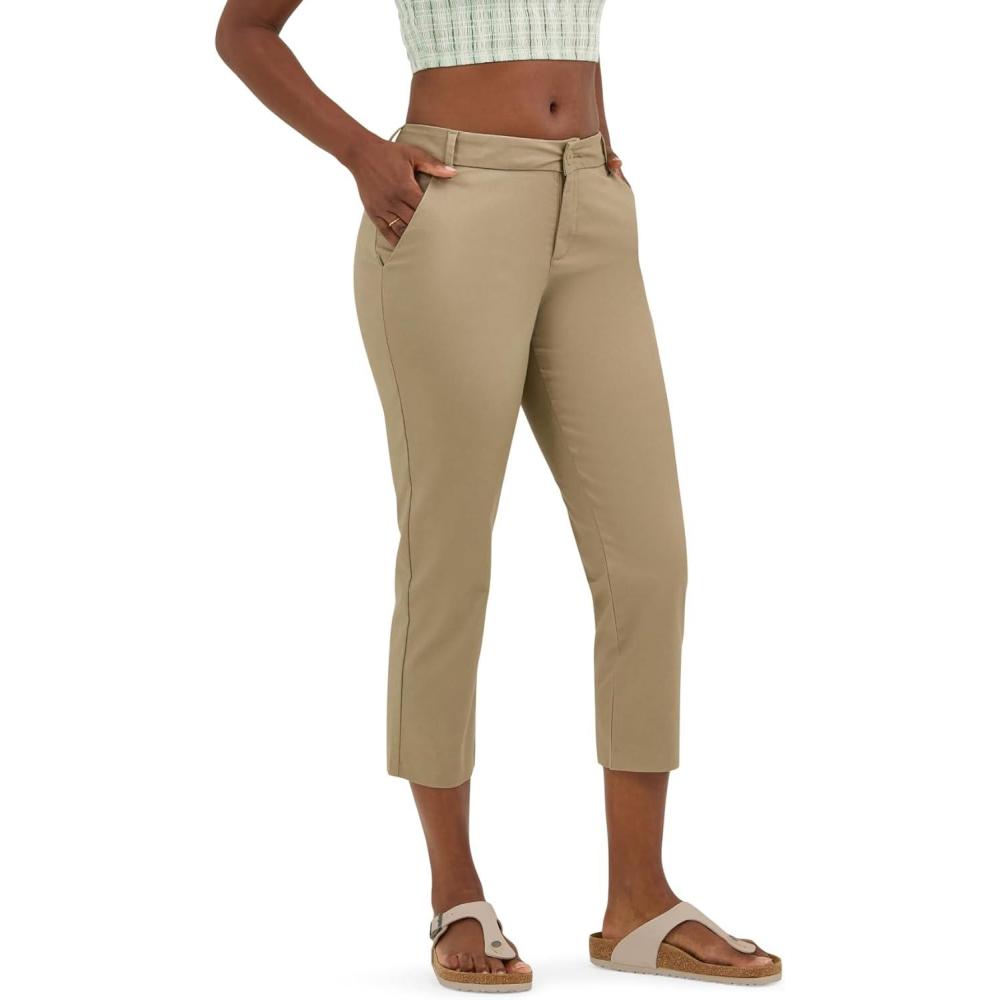 imageLee Womens Wrinkle Free 23 Capri PantKansas City Khaki