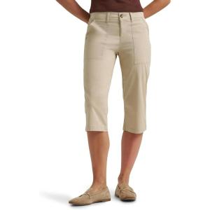 Lee Women’s Ultra Lux Comfort with Flex-to-go Utility Skimmer Capri Pant(Pioneer Beige)