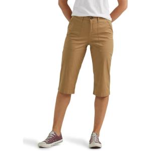 Lee Women’s Ultra Lux Comfort with Flex-to-go Utility Skimmer Capri Pant(Settler Tan)