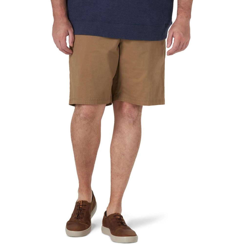 imageLee Mens Big amp Tall Extreme Motion Flat Front ShortOriginal Khaki