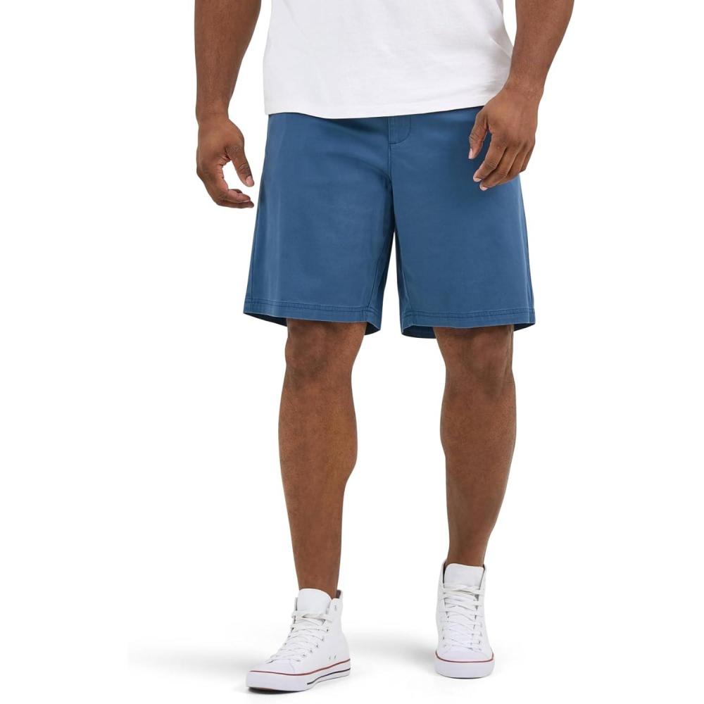 imageLee Mens Big amp Tall Extreme Motion Flat Front ShortOrion Blue