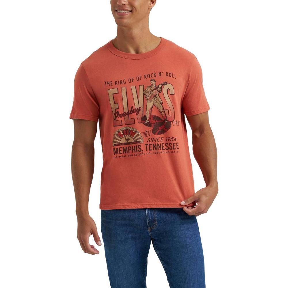 imageLee Mens Jukebox Favorites Graphic TeesElvis Red