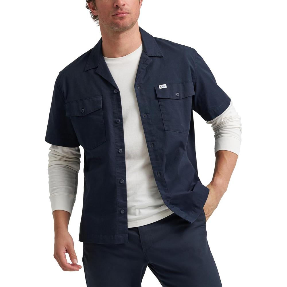 imageLee Mens Legendary Workwear Short Sleeve WorkshirtRebel Navy