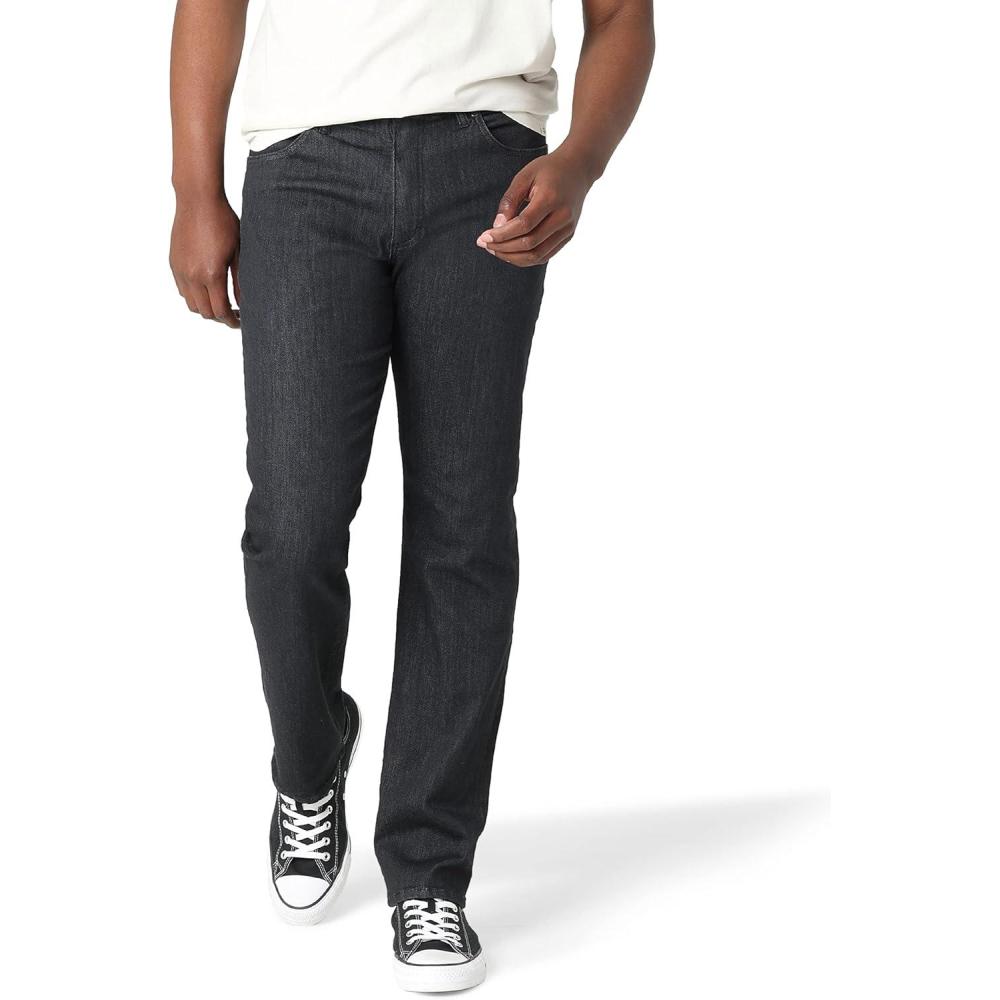 imageLee Mens Extreme Motion Regular Straight JeanBlack
