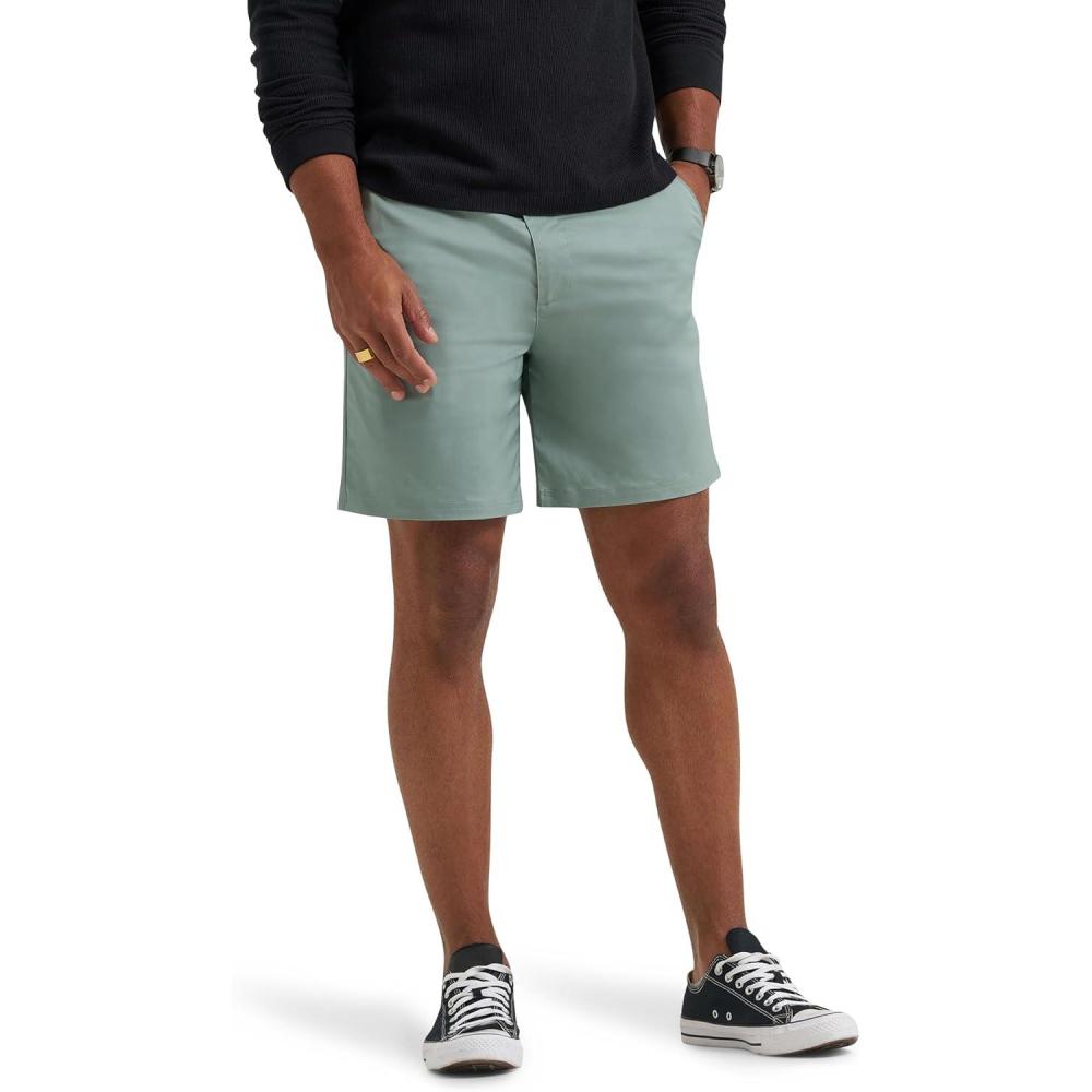 imageLee Mens Extreme Motion 7 Flat Front ShortDesert Sage