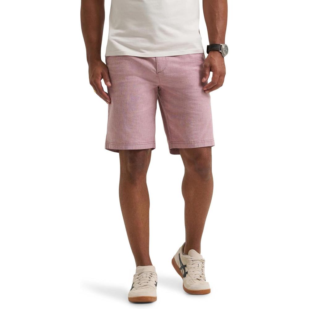 imageLee Mens Extreme Motion Flat Front Short Punch Chambray 36