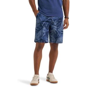 Lee Men’s Extreme Motion Flat Front Short, Lake Blue Leaf, 36