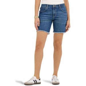 Lee Women’s Legendary 7″ Side Slit Denim Short(Indigo Quilt)