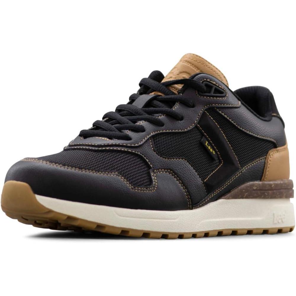 imageLee Mens Damien Retro Jogger Fashion SneakerBlackTobacco