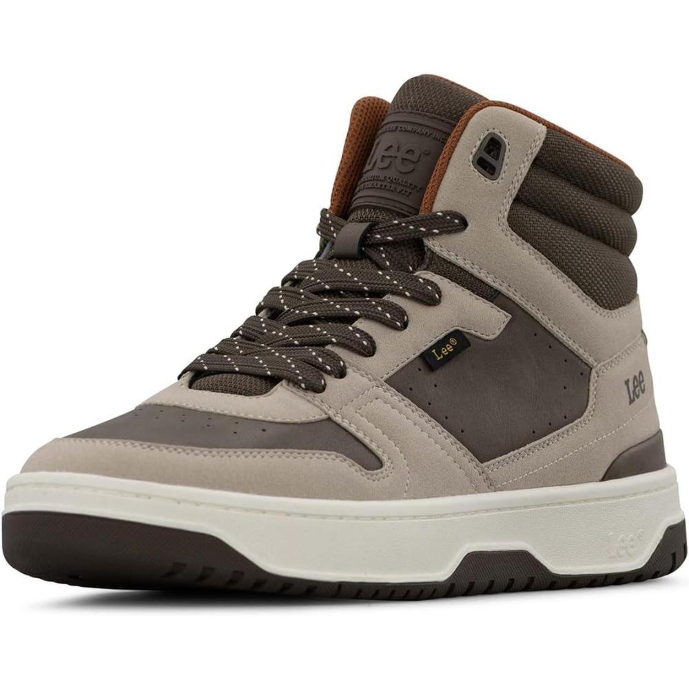 imageLee Mens Fast Lane Mid Retro Court Fashion SneakerPotting SoilGoat