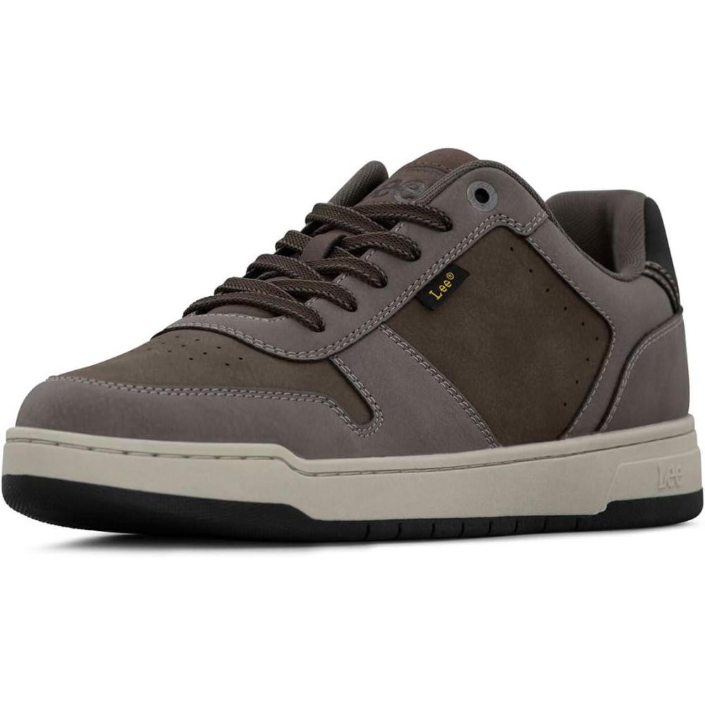 imageLee Mens Specter Retro Court Fashion SneakerBrownBisonBlack