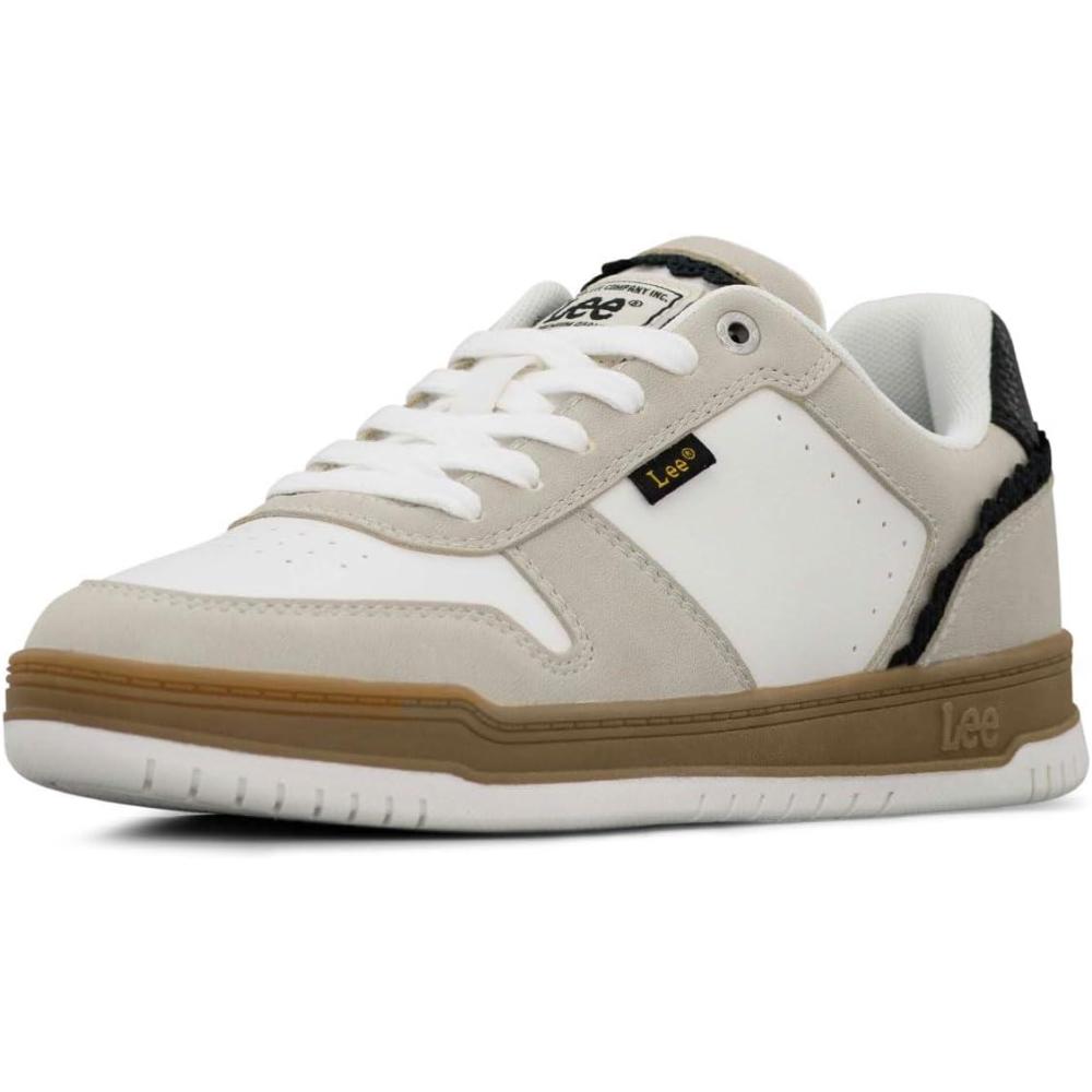 imageLee Womens Blair Retro Court Fashion SneakerWinter WhiteNaturalBlack