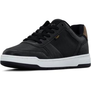 Lee Men’s Specter Retro Court Fashion Sneaker(Black/Black/Ostrich)