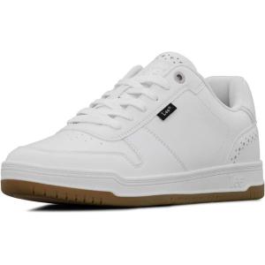 Lee Men’s Specter Retro Court Fashion Sneaker(White Mono/Gum)