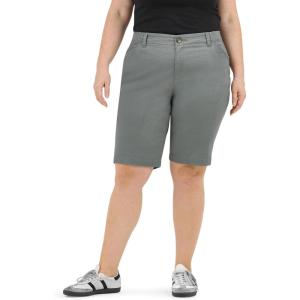Lee Women’s Plus Size Legendary 9″ Chino Bermuda Short(Fort Green)