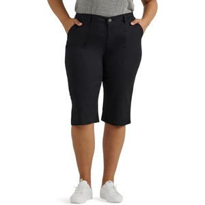 Lee Women’s Plus Size Ultra Lux Comfort with Flex-to-go Utility Skimmer Capri Pant(Union-all Black)