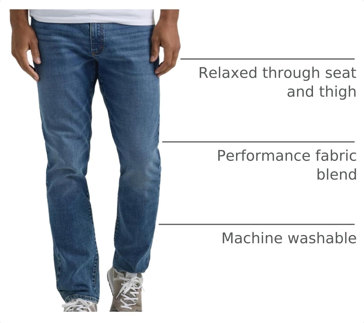 image:imageLee Mens Extreme Motion Regular Taper JeanJumper