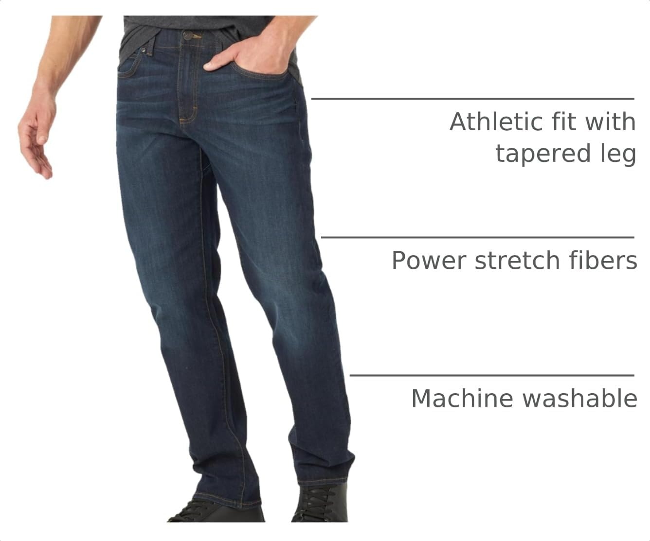 image:imageLee Mens Extreme Motion Straight Taper JeanBlue Strike