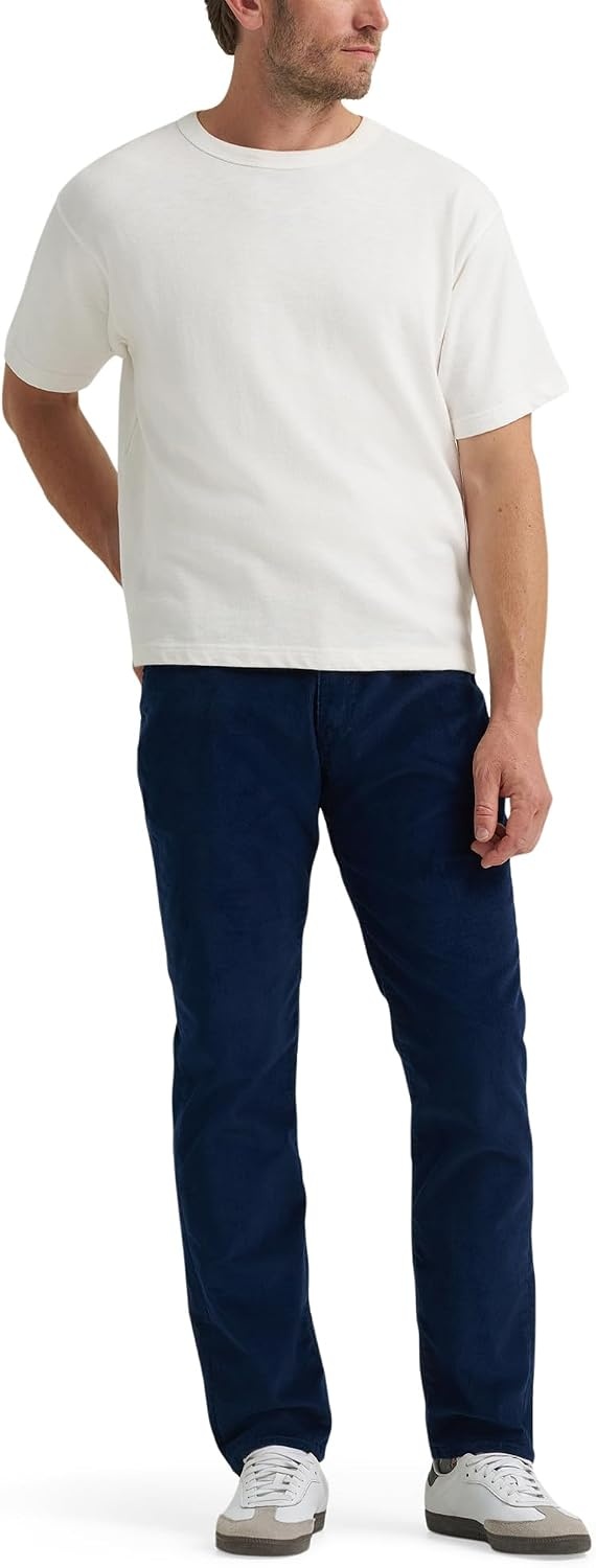 image:imageLee Mens Extreme Motion Straight Taper JeanDress Blues Corduroy
