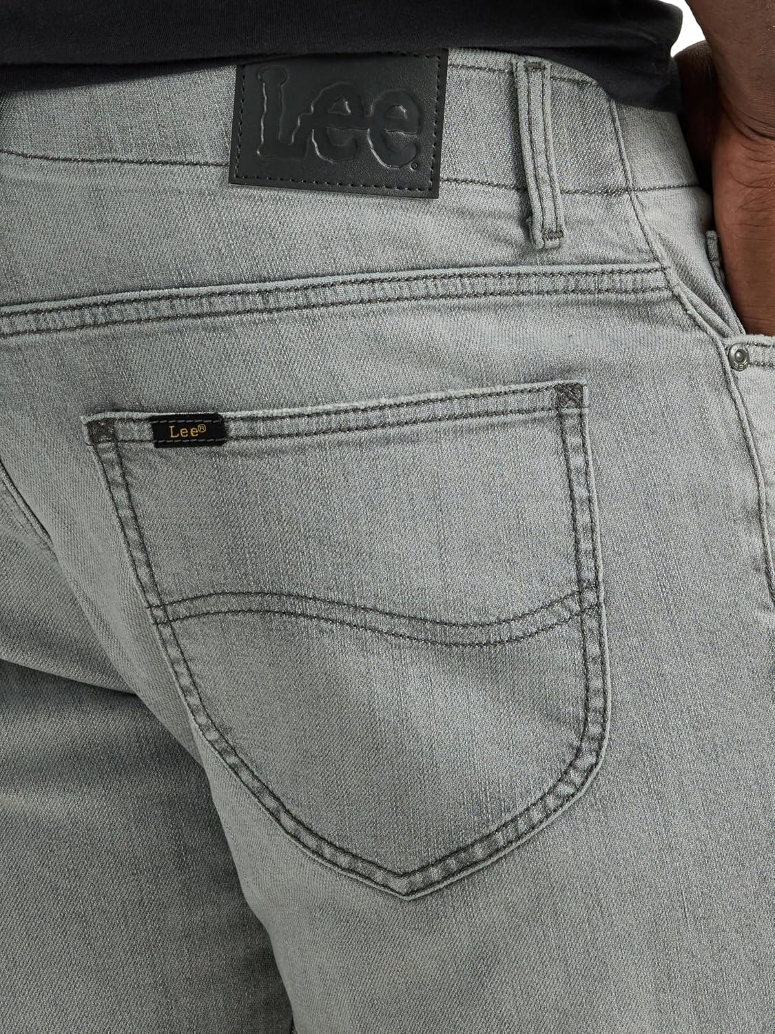 image:imageLee Mens Extreme Motion Straight Taper JeanGray Scotch Destruction Features