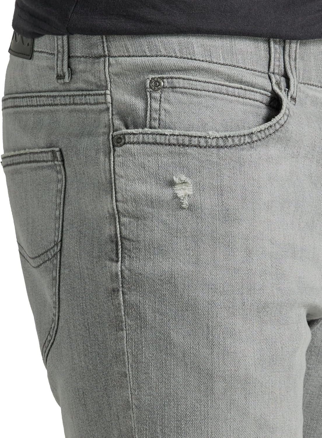 image:imageLee Mens Extreme Motion Straight Taper JeanGray Scotch Destruction Features