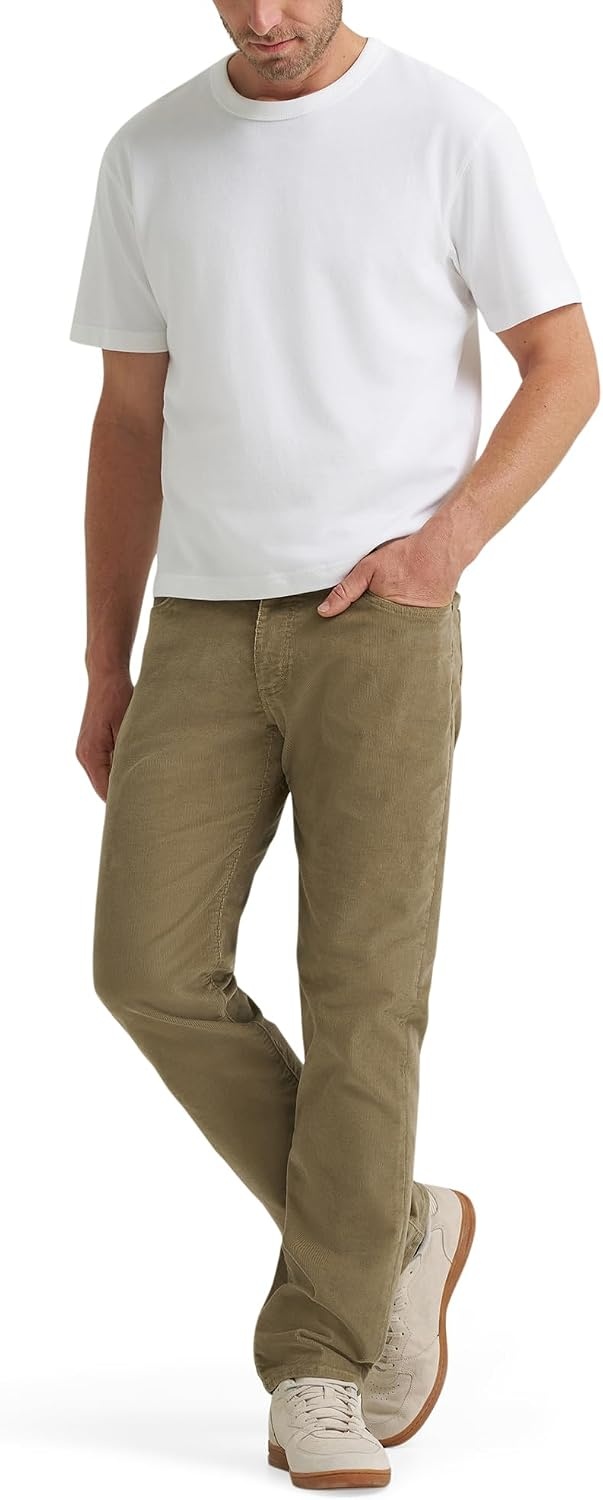 image:imageLee Mens Extreme Motion Straight Taper JeanKhaki Corduroy