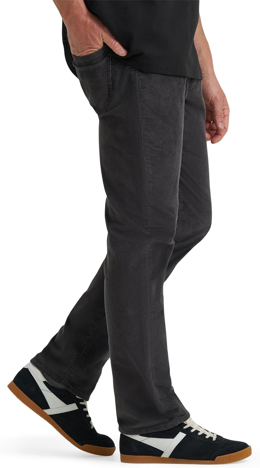 image:imageLee Mens Extreme Motion Straight Taper JeanStatic Gray Corduroy
