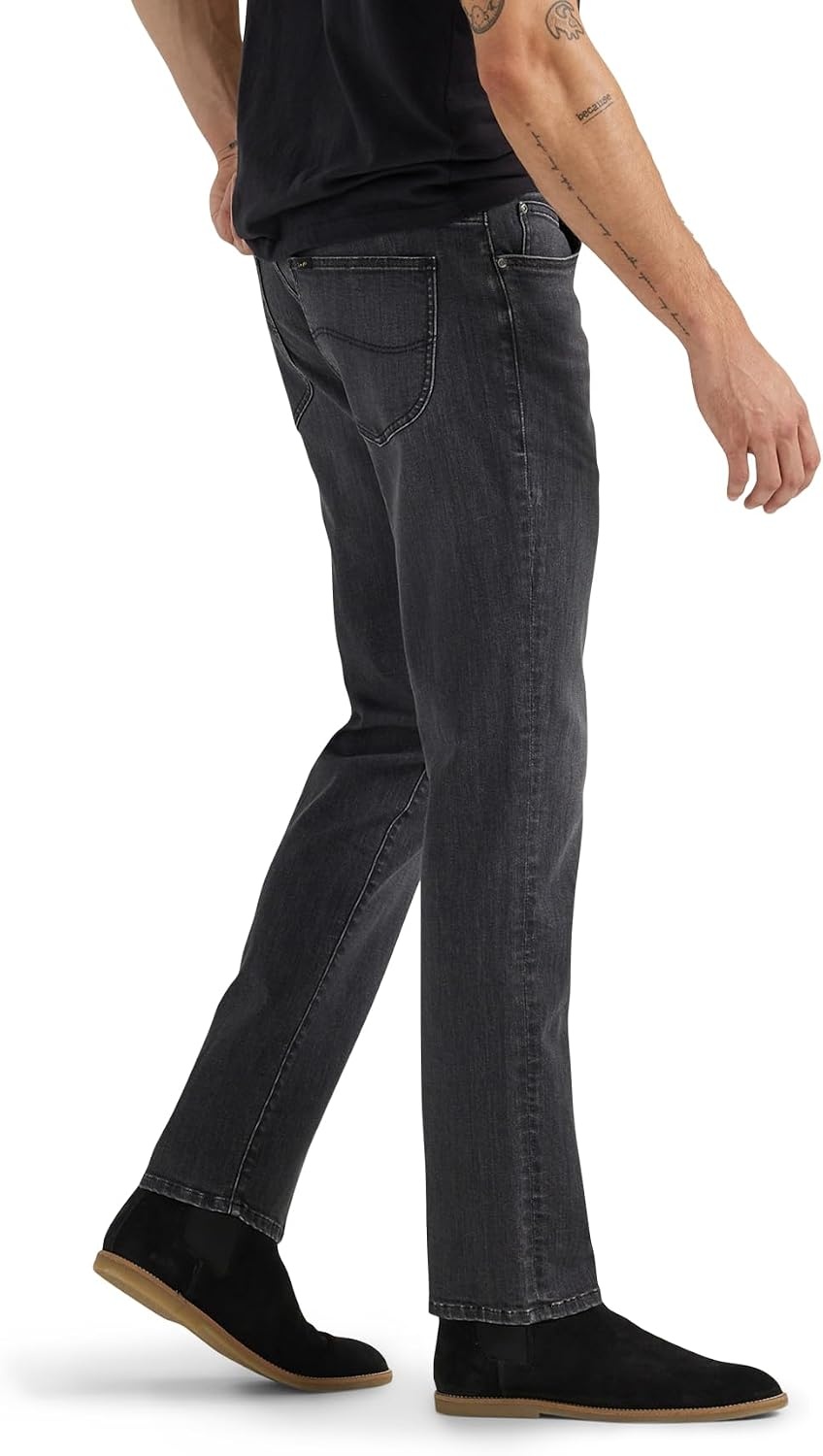 image:imageLee Mens Extreme Motion Straight Taper JeanWashed Black