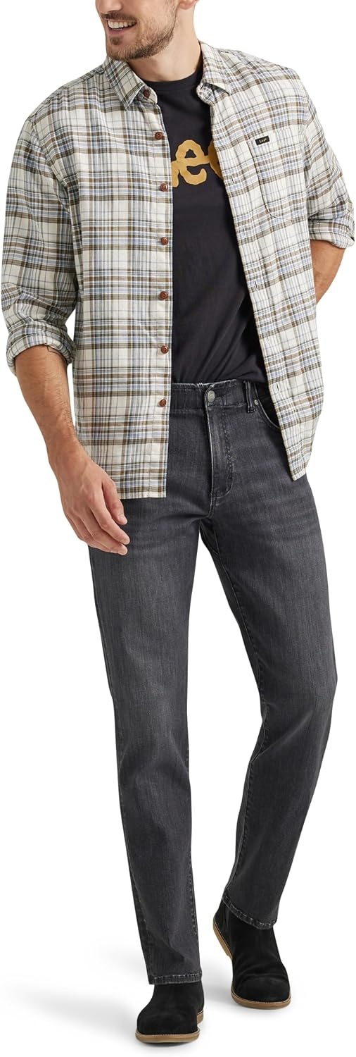 image:imageLee Mens Extreme Motion Straight Taper JeanWashed Black