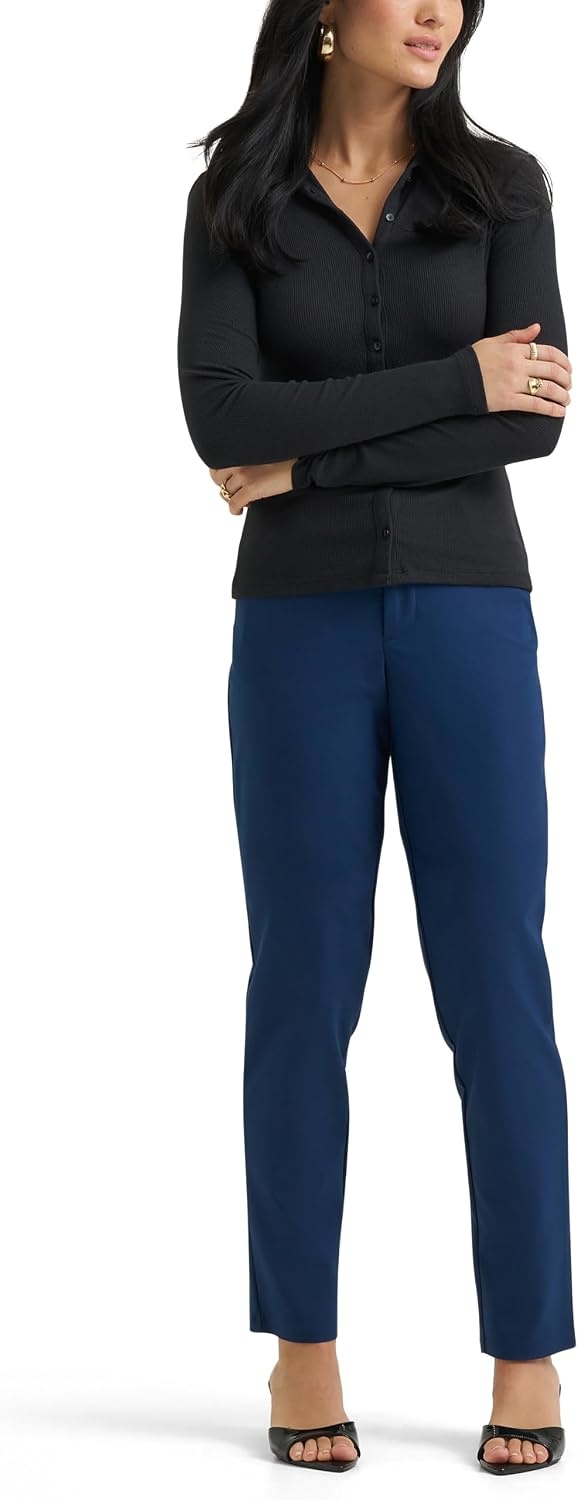 image:imageLee Womens Ultra Lux Comfort Flex Motion Straight PantEmperor Navy