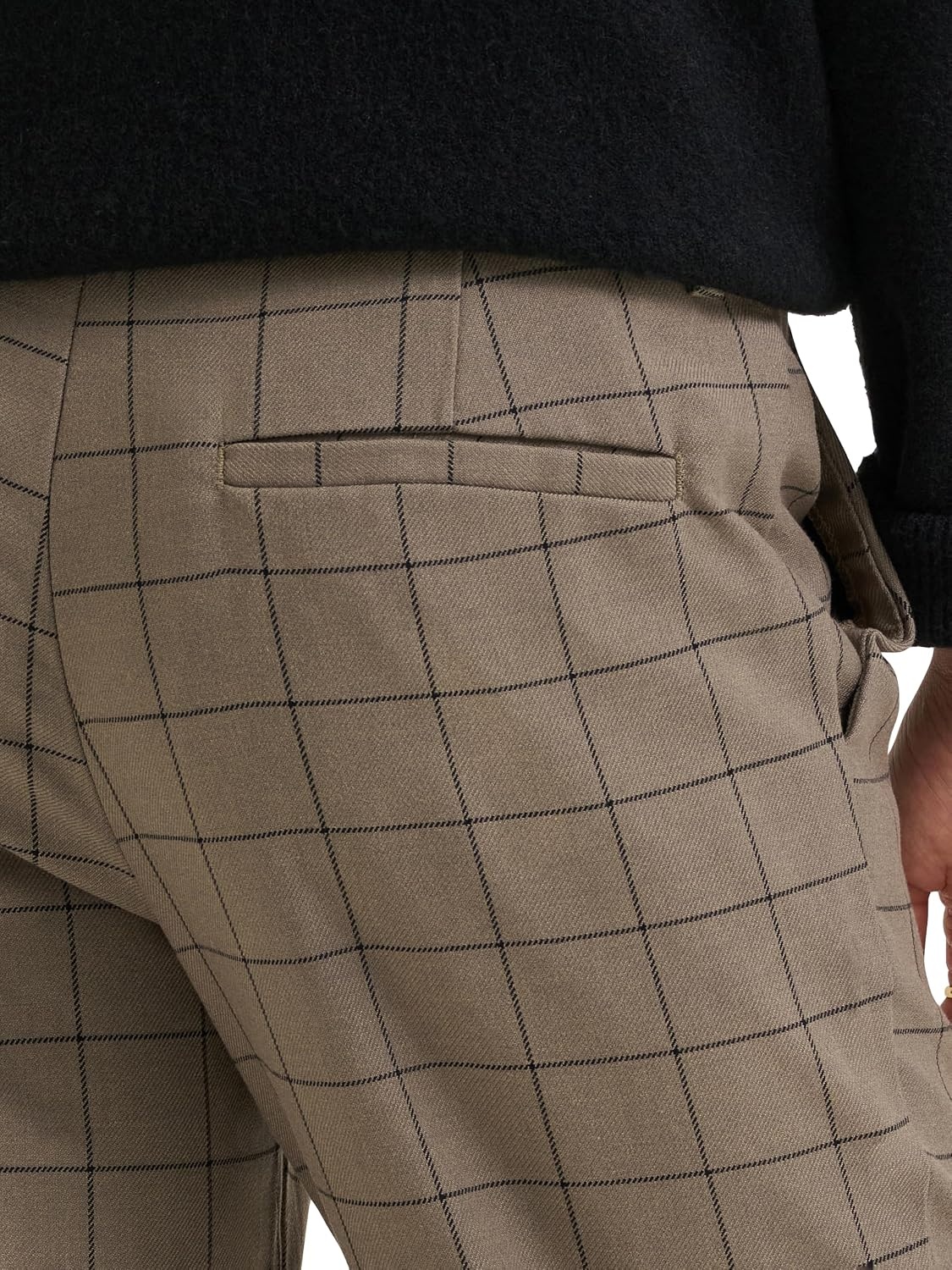 image:imageLee Womens Wrinkle Free Mid Rise Bootcut PantGray Windowpane