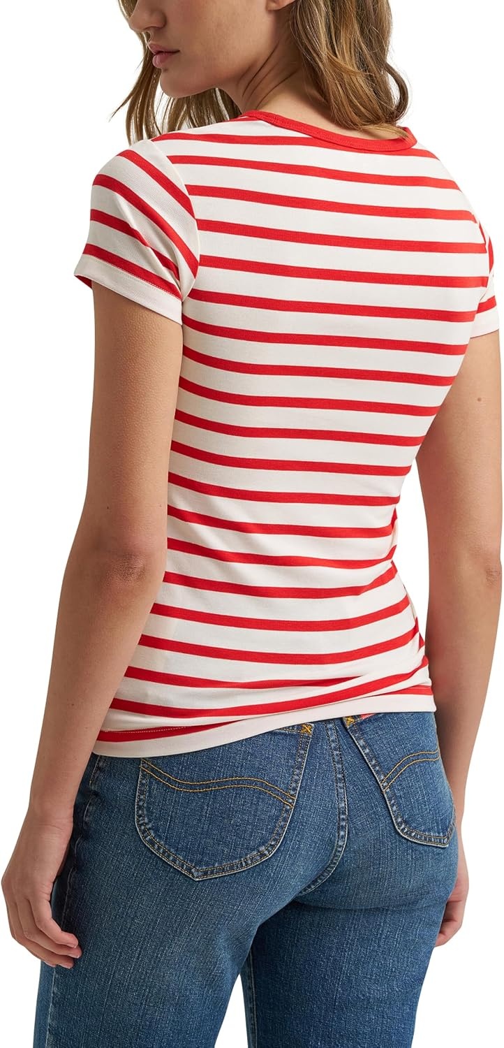 image:imageLee Womens X Marilyn Monroe Baby TeeRed White Stripe