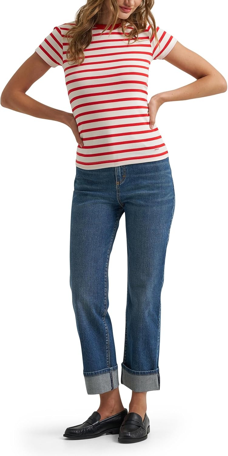 image:imageLee Womens X Marilyn Monroe Baby TeeRed White Stripe