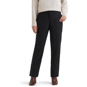 Lee Women’s Wrinkle Free Relaxed Fit Straight Leg Pant(Jet Black Pinstripe)
