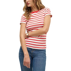 Lee Women’s X Marilyn Monroe Baby Tee(Red & White Stripe)