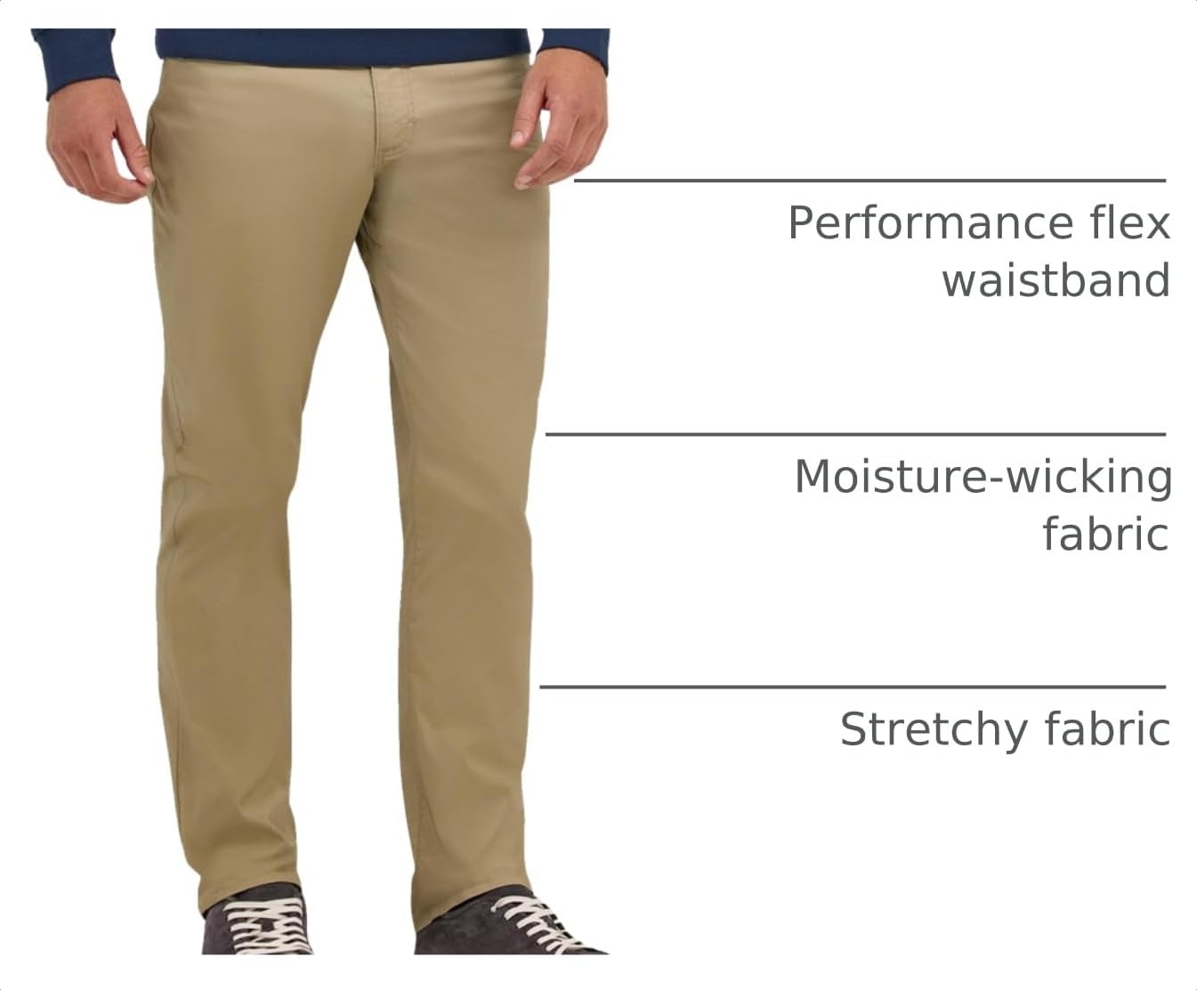 image:imageLee Mens X Lite 5Pocket Casual PantKansas City Khaki
