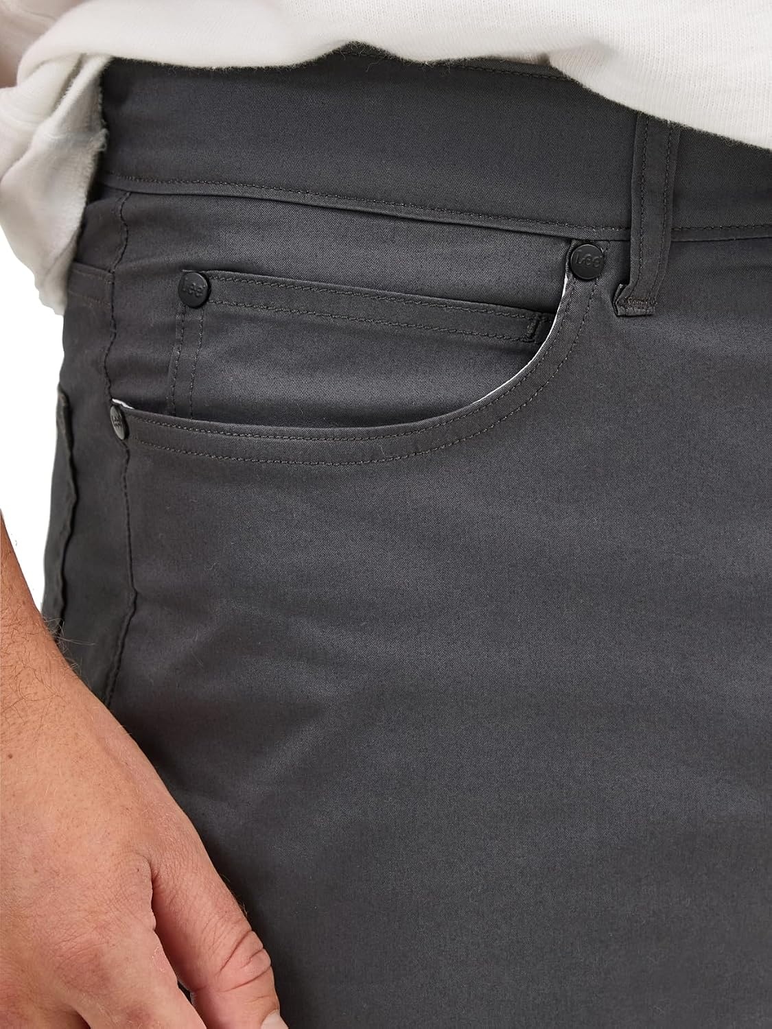 image:imageLee Mens X Lite 5Pocket Casual PantStatic Gray