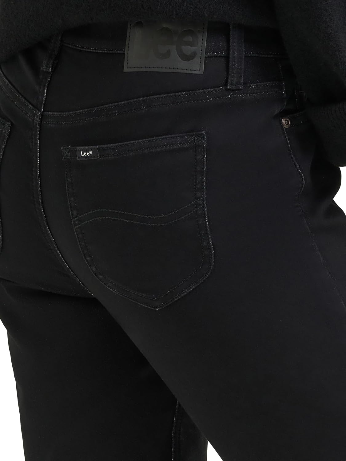 image:imageLee Womens Legendary Mid Rise Bootcut JeanFine Black Plaid Fleece Lined